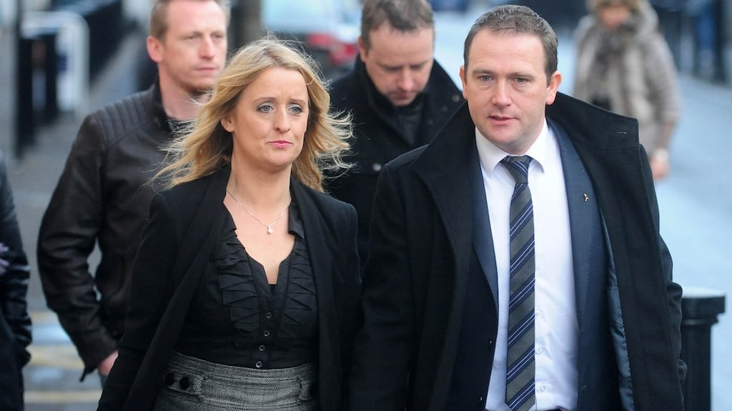 Roisin and Mark Molloy who were told their  baby boy was stillborn but later found out he had been born alive and died about 22 minutes after unsuccessful attempts to resuscitate him. Photograph: James Flynn/APX