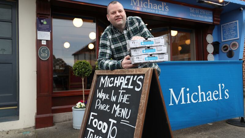 Gaz Smith of Michael’s of Mount Merrion sold 220 meals in four hours on the first night operating as a takeaway. Photograph: Nick Bradshaw/The Irish Times