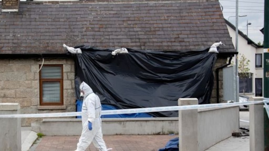 The dead man is understood to have lived alone at the house on Bluebell Avenue where he died and was receiving assistance from homeless services. Photograph: Colin Keegan/Collins