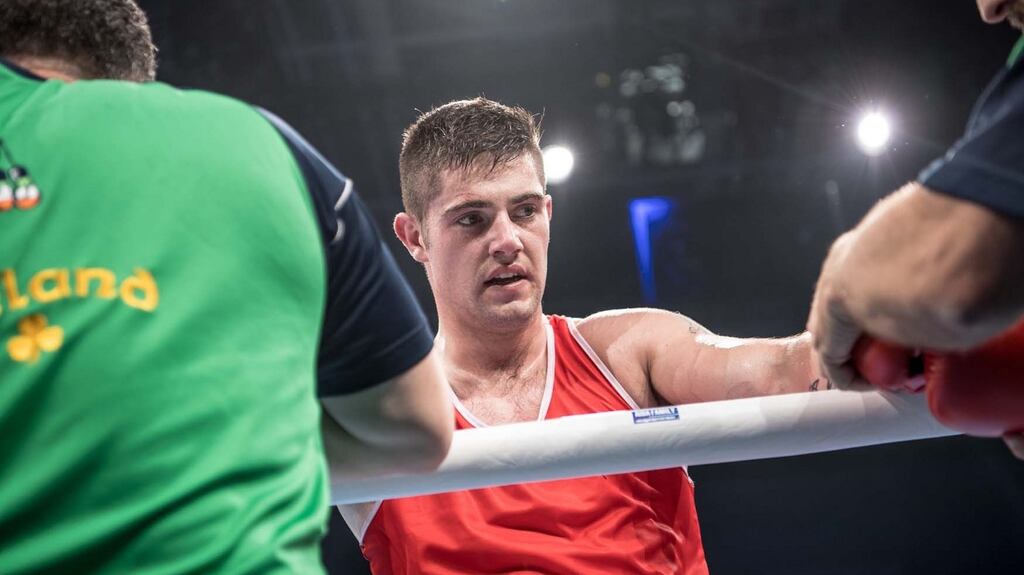 Joe Ward leaves Hamburg with a silver medal. Photograph: Inpho
