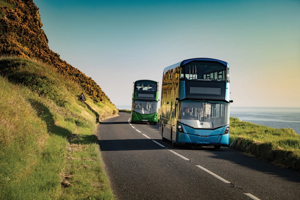 Most electric buses can tackle a whole day’s driving on a single charge – they generally have a range of around 350km. Photograph: Wrightbus