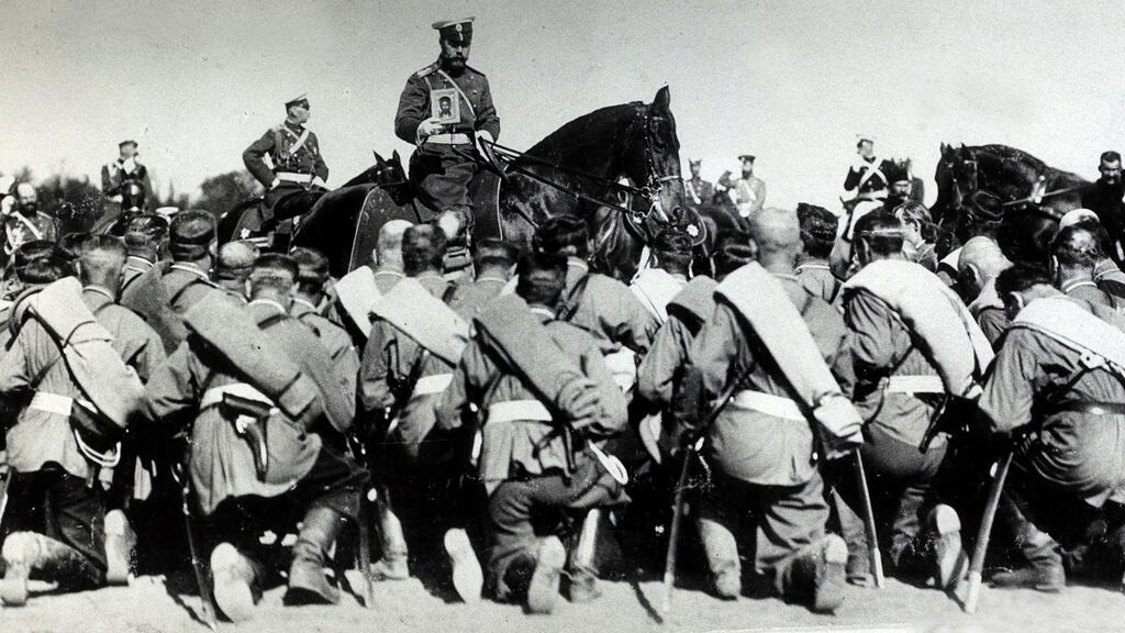 Tsar Nicholas II blessing his troops. File photograph: Getty Images