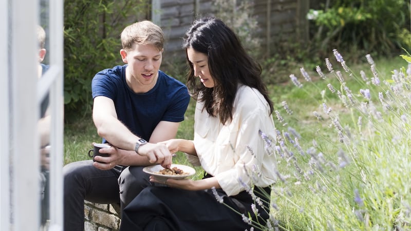 Jordan Bourke with his wife Rejina Pyo, with whom he co-authored ‘My Korean Kitchen’.