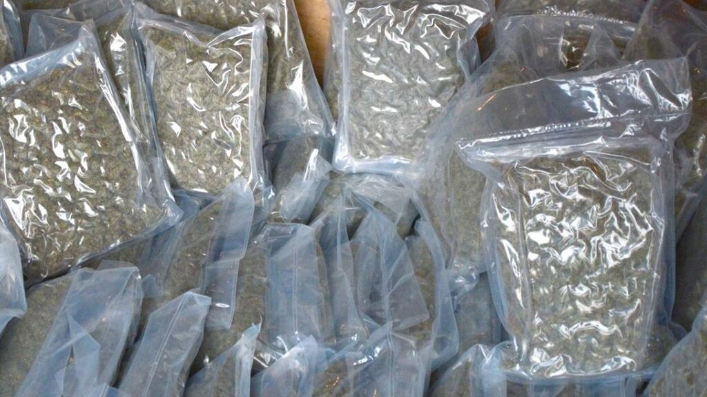 The seizure of 40kgs of cannabis herb is the largest drugs seizure in Cork so far this year. Photograph: An Garda