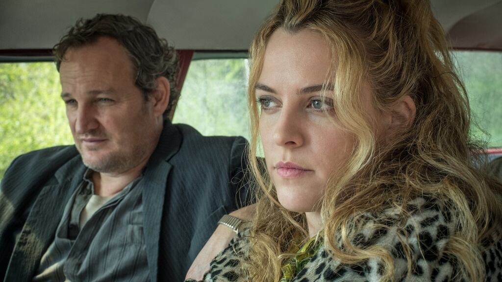 Jason Clarke and Riley Keough in The Devil All the Time