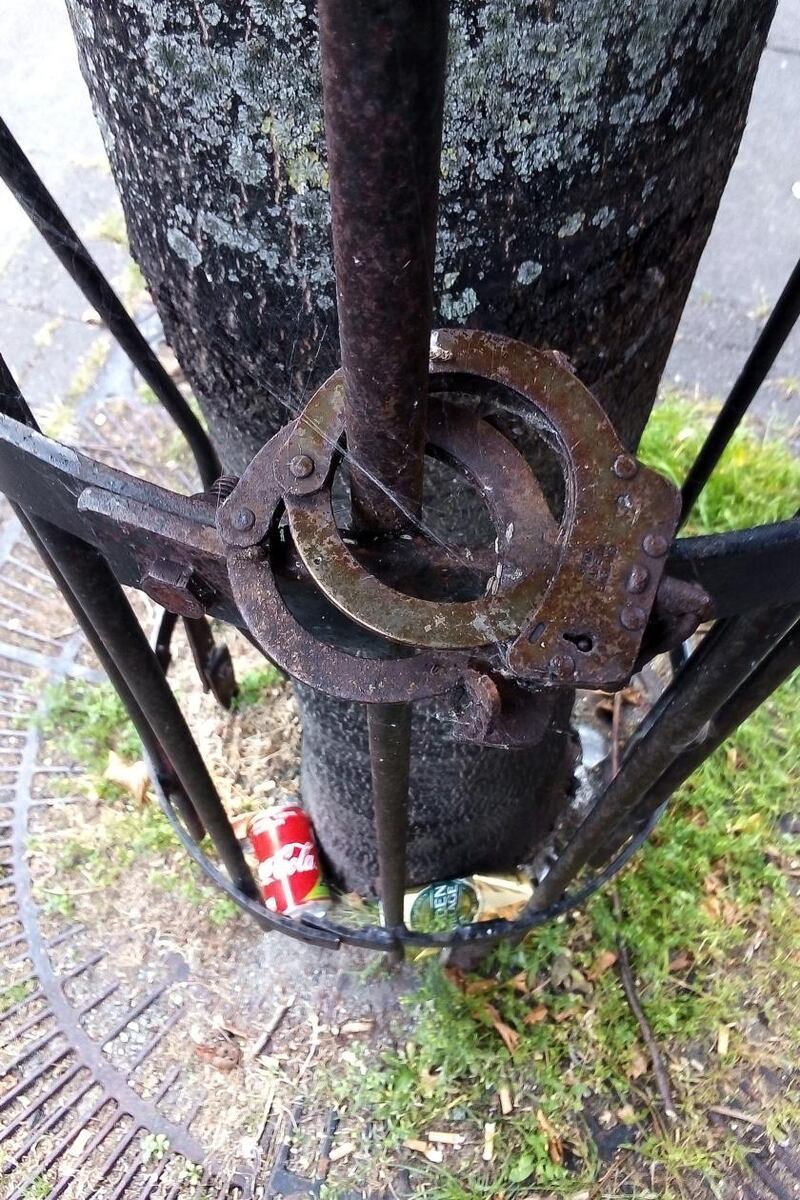 Joseph: I noticed these about two years ago and I walk by them two or three times a day. The cuffs are not doing what they are designed to do. They are deteriorating over time....and it just struck me, it is a bit like addiction.