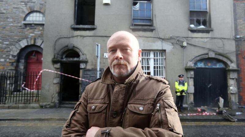 Paul O’Mahony who helped rescue people from the fire at the apartments on Thomas Court in Dublin . Photograph: Arthur Carron/Collins