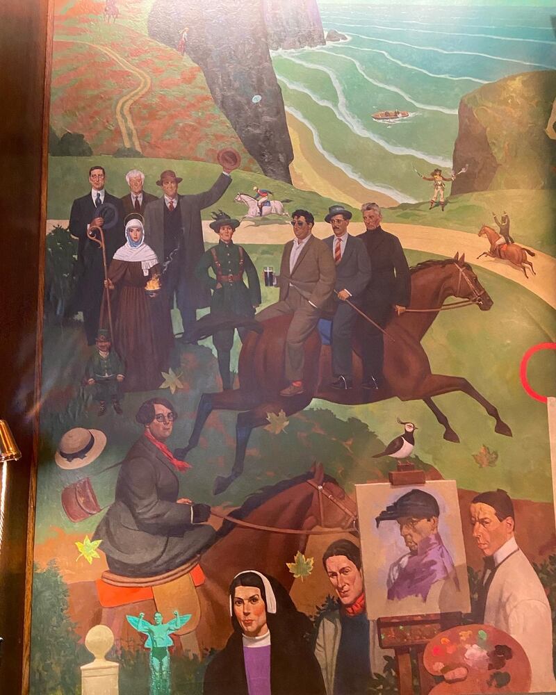 A painting by Paul Slater at the Shelbourne