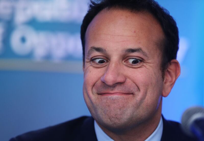 Taoiseach Leo Varadkar during a press conference at Hotel Minella, Clonmel, where the Fine Gael Think-in was taking place ahead of the resumption of the Dáil. Photograph: Brian Lawless/PA Wire