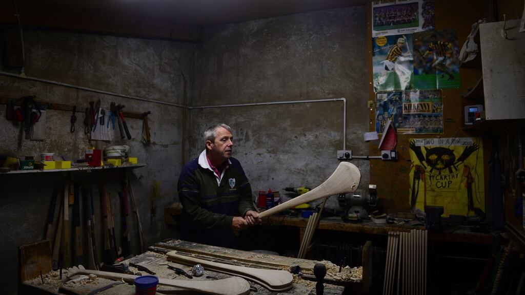 Brian Dowling in his hurley workshop in Kilkenny. Photograph: Bryan O’Brien/The Irish Times