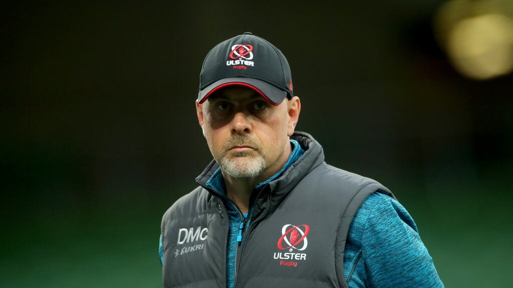 Ulster head coach Dan McFarland looks on during his side’s defeat to Leinster in the Pro14 final at the Aviva Stadium. Photograph: James Crombie/Inpho