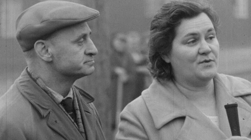 Residents in Springtown Camp in Derry from Ulster Television archives, 1959-1969