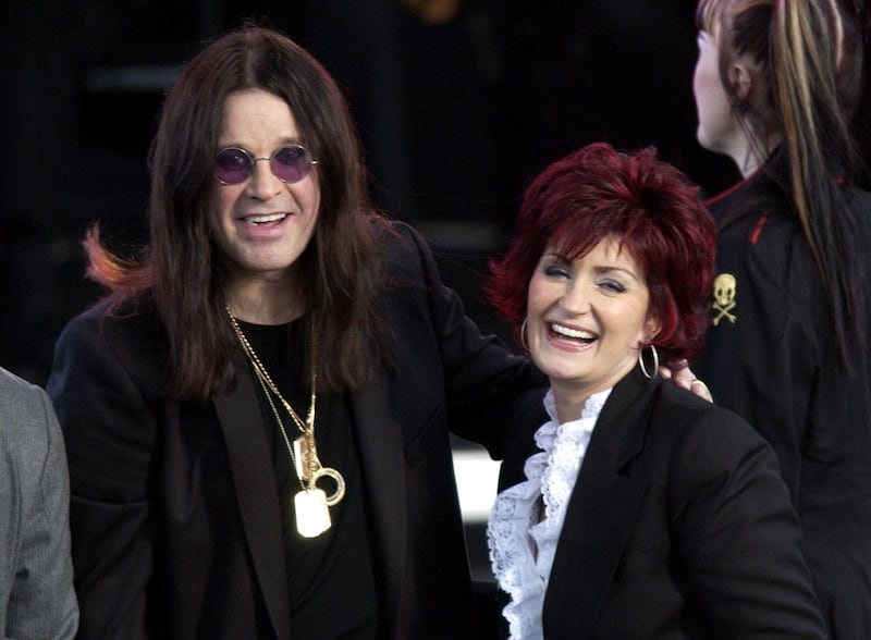 Ozzy and Sharon Osbourne on stage at the Olympic Torch Concert in The Mall, central London, June 2004. Photograph: Myung Jung Kim/PA Wire