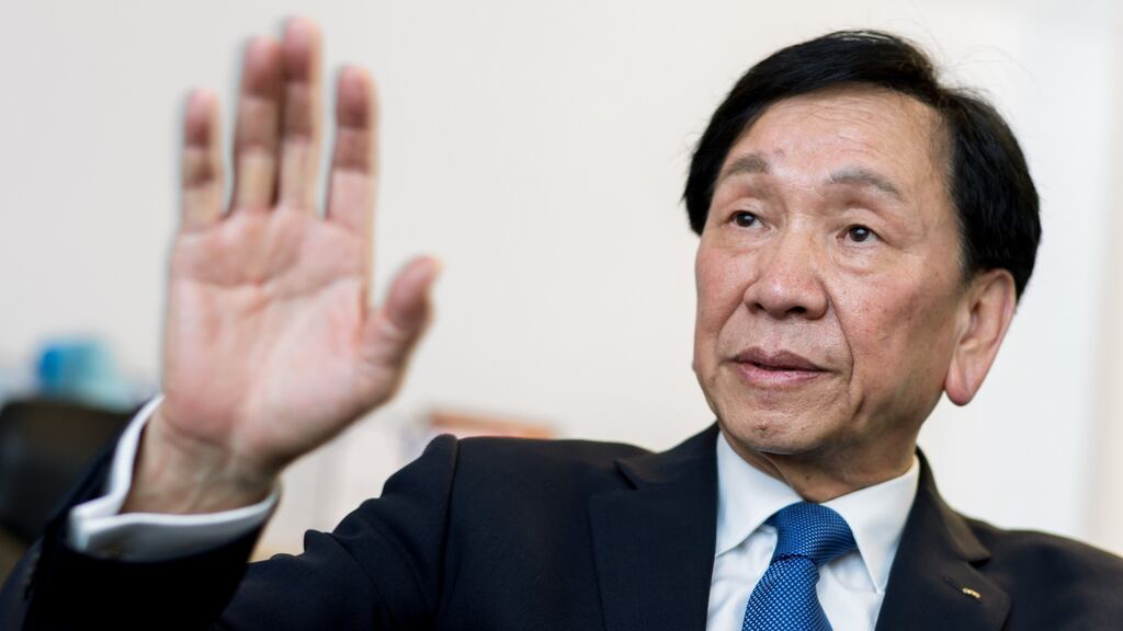 International Boxing Association (AIBA) president Wu Ching-Kuo gestures during an interview in Lausanne, Switzerland on August 2nd. Photograph: Fabrice Coffrini/AFP/Getty Images