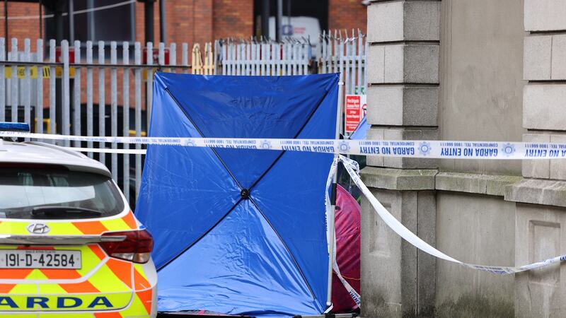 Thomas Boyd’s remains were found in a tent at Loftus Lane between Bolton Street and Parnell Street in the north inner city at around 3am. Photograph: Dara Mac Donaill