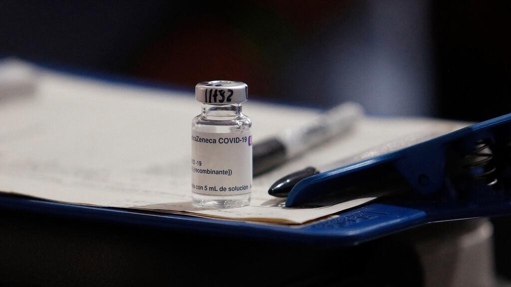 A study in The Lancet showed the protection afforded by two doses of the AstraZeneca shot started to wane three months after full vaccination. Photograph: Daniel Munoz/AFP