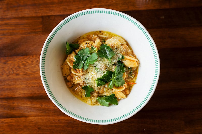 Squash and bean laksa at Nóinín. Photograph: David McClelland