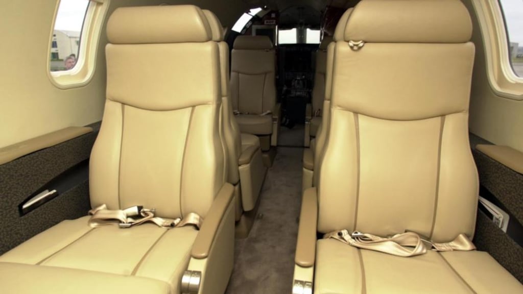 Interior of the Learjet 45 aircraft at Casement Aerodrome in Baldonnel. File photograph: Bryan O’Brien/The Irish Times.