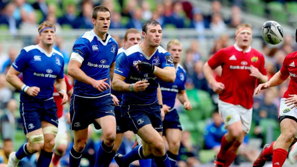 Leinster’s Johnny Sexton and Robbie Henshaw were in fine form against Munster. Photograph: James Crombie/Inpho