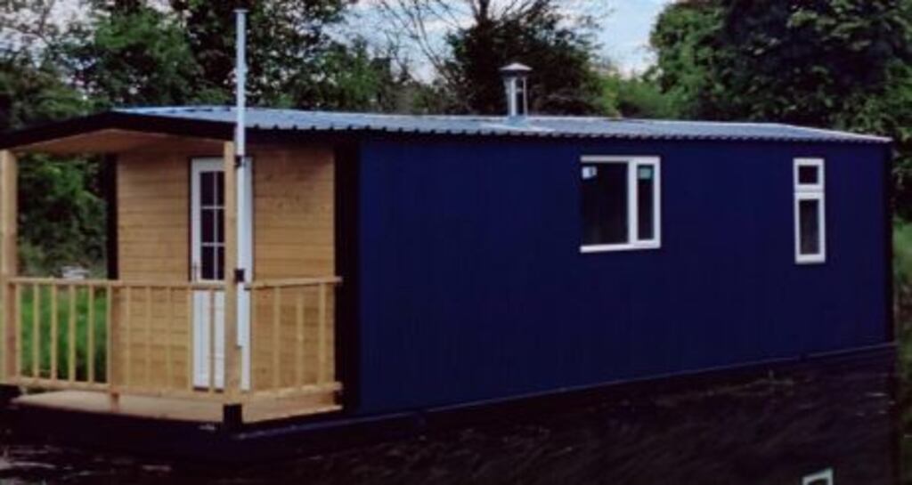 Anthony Hall’s boat when it was moored at Lowtown in Co Kildare. Photograph: Anthony Hall