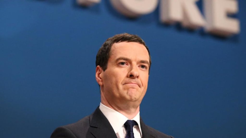 British chancellor of the exchequer George Osborne at the Conservatice conference: he rejected claims he is targeting the poor. Photograph: Peter MacDiarmid/Getty Images