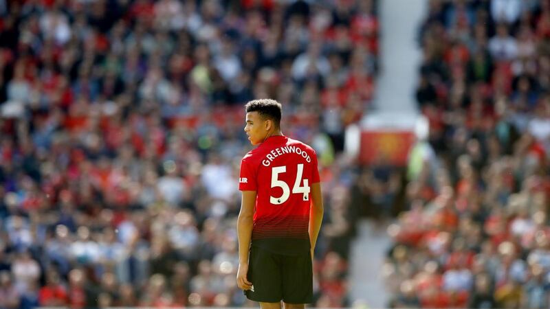 17-year-old Mason Greenwood played 90 minutes for Manchester United against Cardiff. Photograph: Martin Rickett/PA