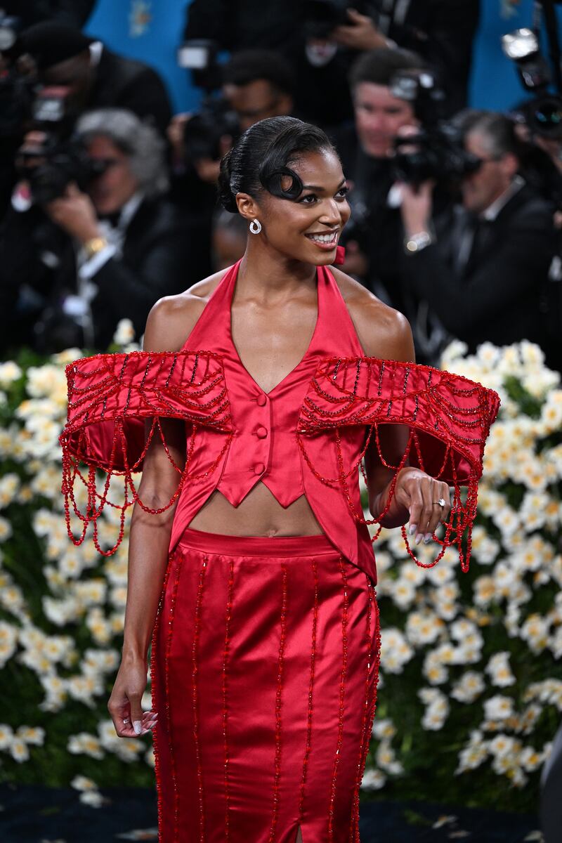 Met Gala: Gabby Thomas. Photograph: Nina Westervelt/The New York Times