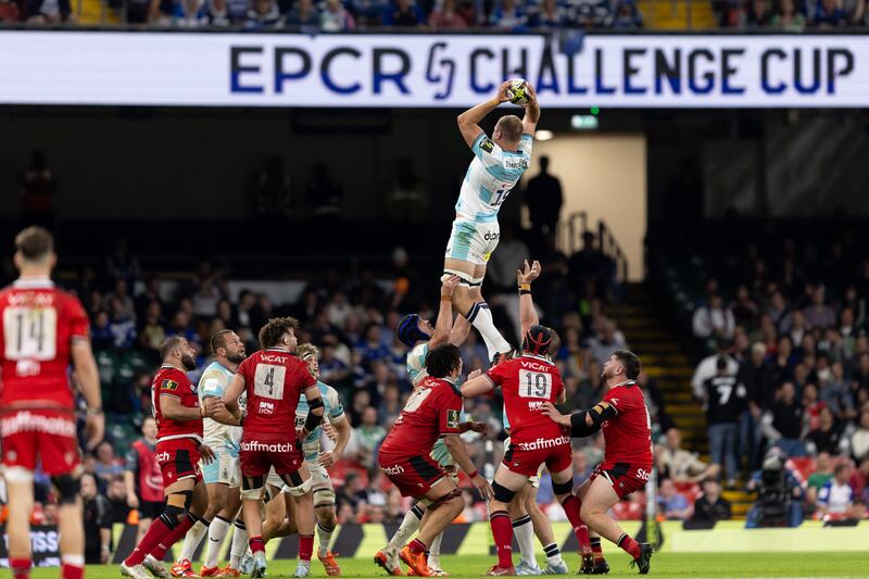Ross Molony wins a lineout against for Bath against Lyon on in the Challenge Cup final. Photograph: Gaspafotos/MB Media/Getty Images