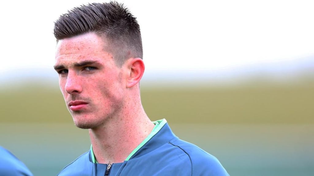 Ciaran Clark at training in Malahide yesterday. Photograph: Inpho/Donall Farmer