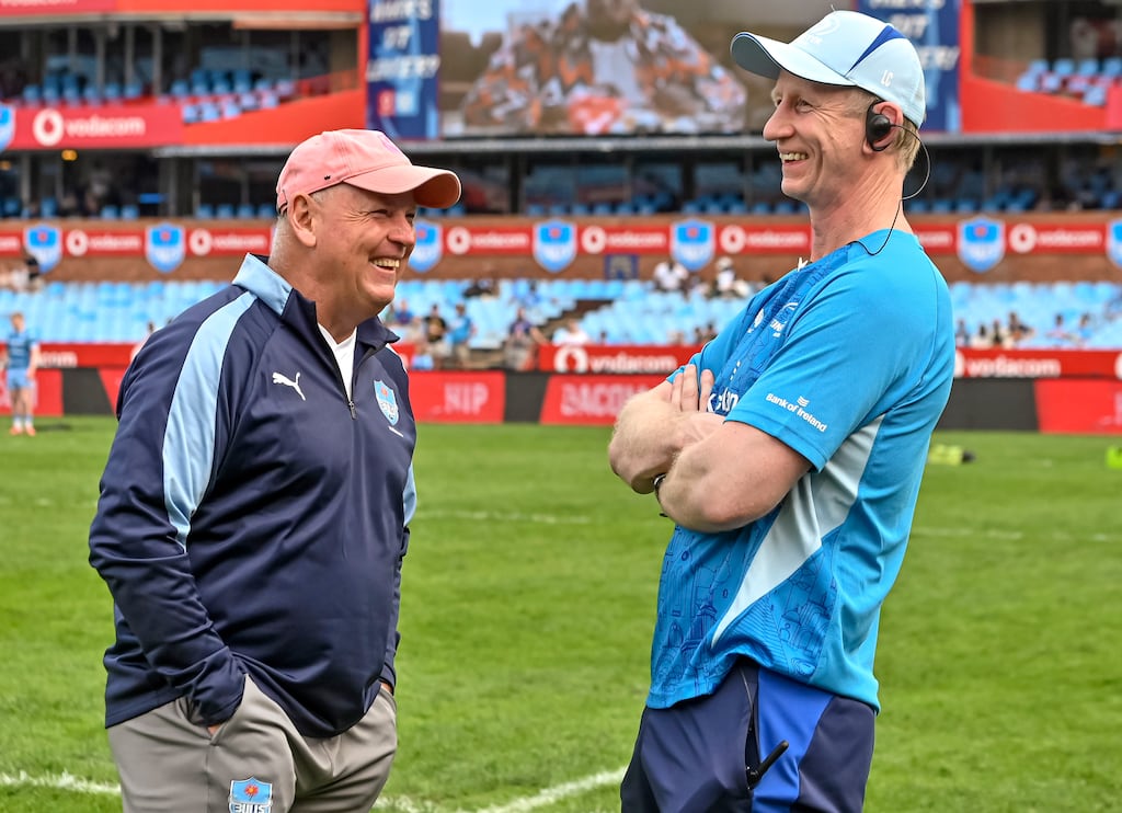 Bulls and Leinster coaches Jake White and Leo Cullen, pictured in Pretoria earlier this year. Photograph: Christiaan Kotze/Inpho