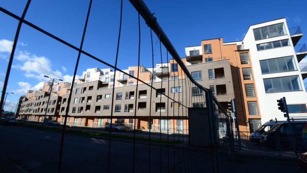 In an open letter to Minister for the Environment the architects call for the introduction of a latent defects insurance scheme to protect homebuyers against a repetition of the Priory Hall disaster. Photograph: Alan Betson.