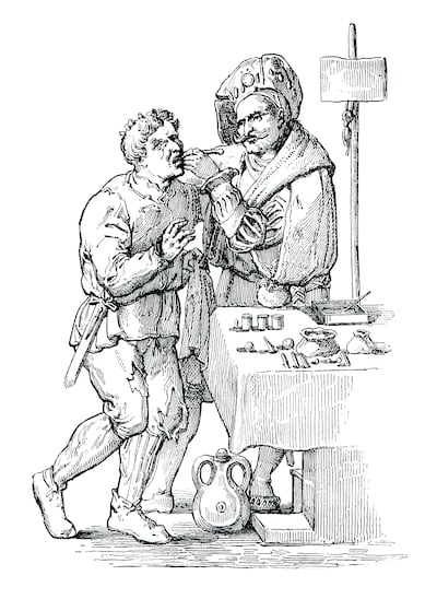 Just thank your lucky dental pain-relief stars of the 21st century. Illustration: Getty Images/ Grafissimo/ Source: Magasin Pittoresque 1881