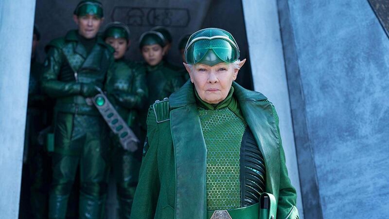 Judi Dench emerging from her faerie craft in Artemis Fowl