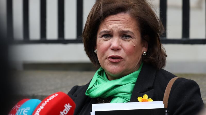 Sinn Féin leader Mary Lou McDonald: “. . . Our concern at this time is to do the right thing for people and certainly that unity government option needs to be looked at, absolutely.” Photograph: Collins