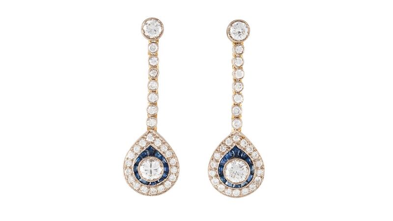 Diamond and sapphire drop earrings €3,500- €4,200