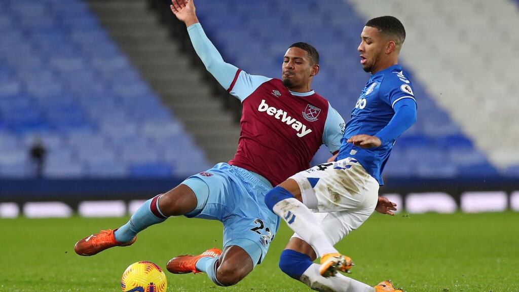 Sebastien Haller has joined Ajax from West Ham. Photograph: Peter Byrne/PA