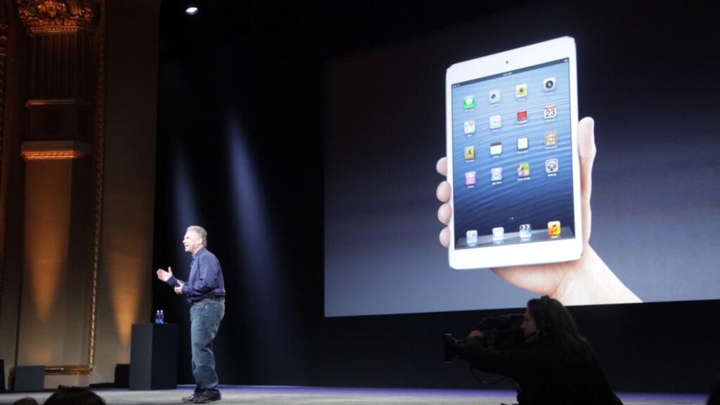 An Apple event in San Jose, California. Huge corporations like Apple, Google and Microsoft could be broken up, as Standard Oil was in the past. Photograph: New York Times