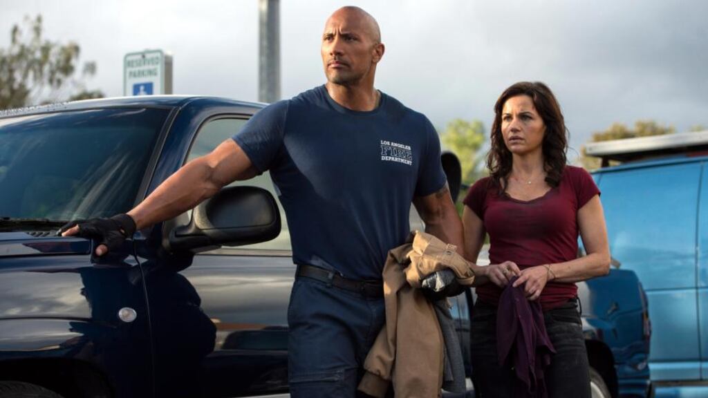 Shake, rattle and roll: Dwayne Johnson and Carla Gugino fail to patch things up in San Andreas