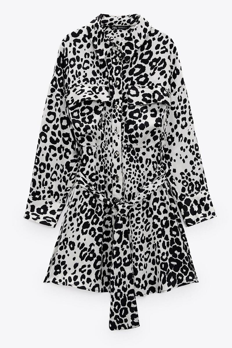 Black and white animal print dress €39.95 Zara