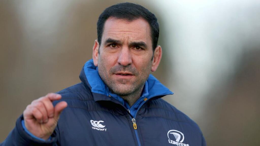 Leinster scrum coach Marco Caputo has left the province with immediate effect. Photograph: Inpho