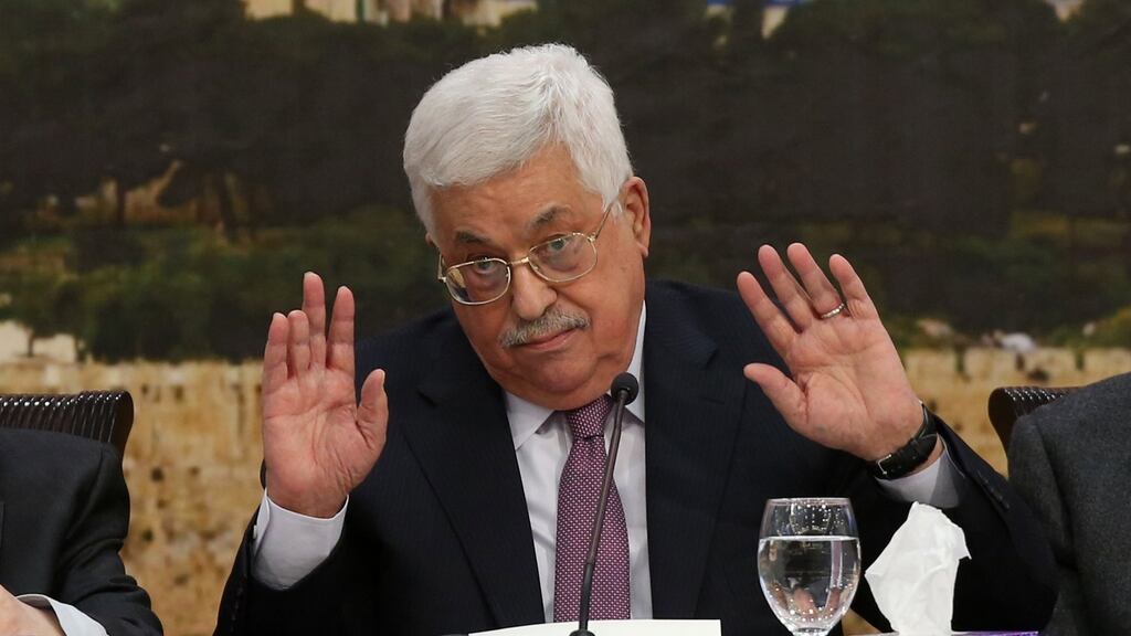Palestinian president Mahmoud Abbas deplored threats by the US administration to cut funding to the United Nations’ Palestinian relief agency, UNRWA. Photograph: Alaa Badarneh/EPA