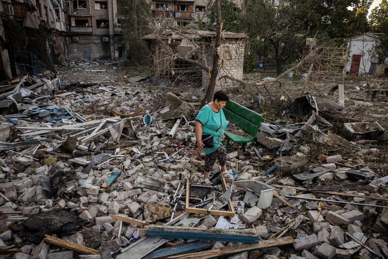 Damage from two Russian missile strikes in the Ukrainian city of Pokrovsk: Most of Ligneul’s cases are victims of bombardments. Photograph: Tyler Hicks/New York Times
