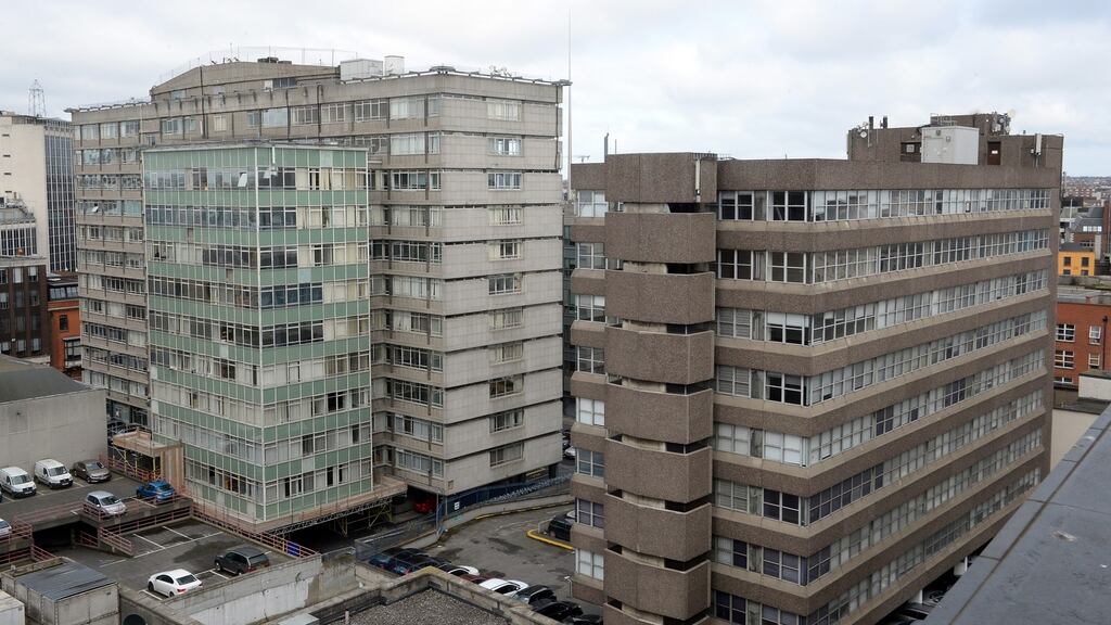 Hawkins House (left) on Hawkins Street, adjacent to Apollo House, in Dublin. File photograph: Cyril Byrne/The Irish Times