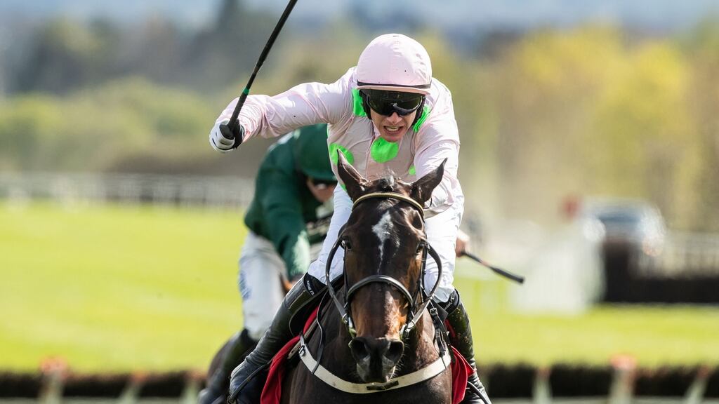 Paul Townend guiding Benie de Dieux to victory in the Mares’ Champion Hurdle at Punchestown last April. Photograph: Morgan Treacy/Inpho.