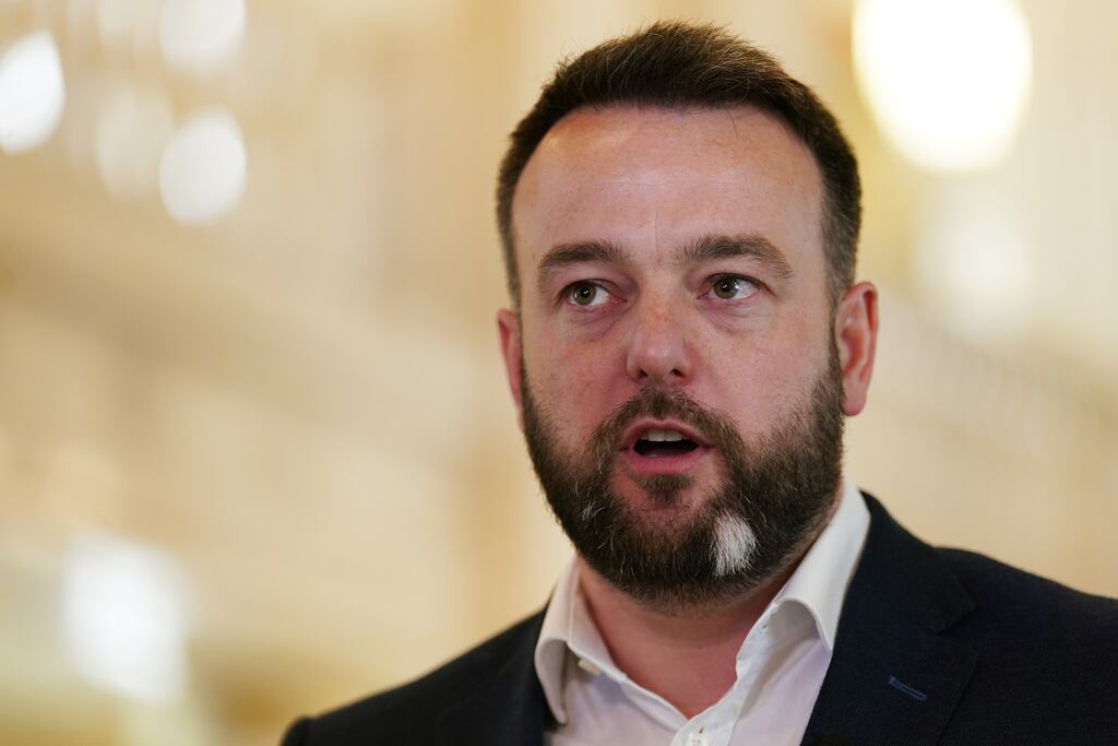 SDLP leader Colum Eastwood: announcing the link-up between the SDLP and Fianna Fail in 2019, he described it as an 'historic moment'