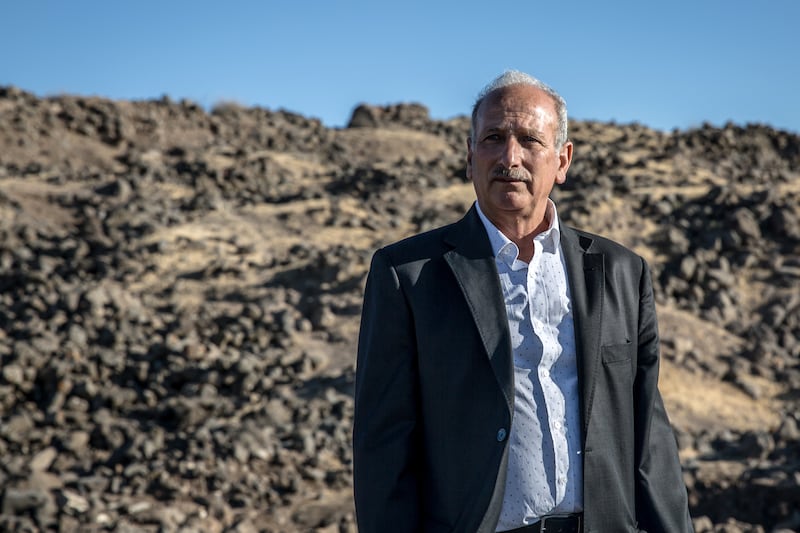 Nadal Muhammad Saed Sharaf says the destruction of Syria's history makes him feel like he is 'suffocating'. Photograph: Sally Hayden