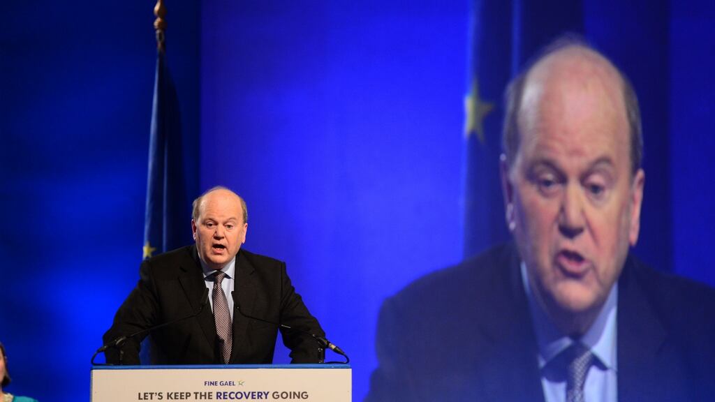 Minister for Finance Michael Noonan: welcomed the decision by Credit Suisse to become the first “third country” (non-EU) bank to seek to branch into Ireland. Photograph: Dara Mac Dónaill