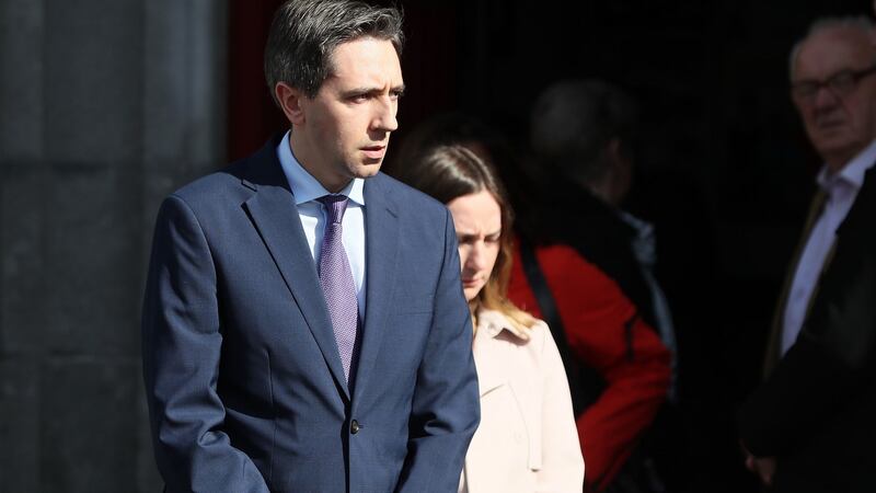 Minister for Health Simon Harris following a mass of remembrance and celebration of the life of Laura Brennan. Photograph: Brian Lawless/PA Wire
