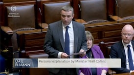 ‘No law was broken,’ junior minister Niall Collins insists as he addresses Dáil