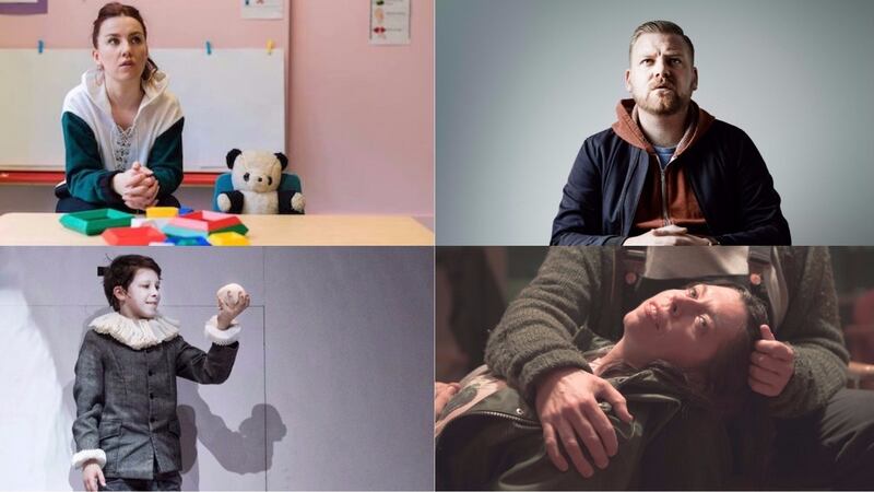 Best new play nominees Charlie’s a Clepto (nominee is Clare Monnelly), Class (Iseult Golden and David Horan), Hamnet (Bush Moukarzel and Ben Kidd), and The Same (Enda Walsh)